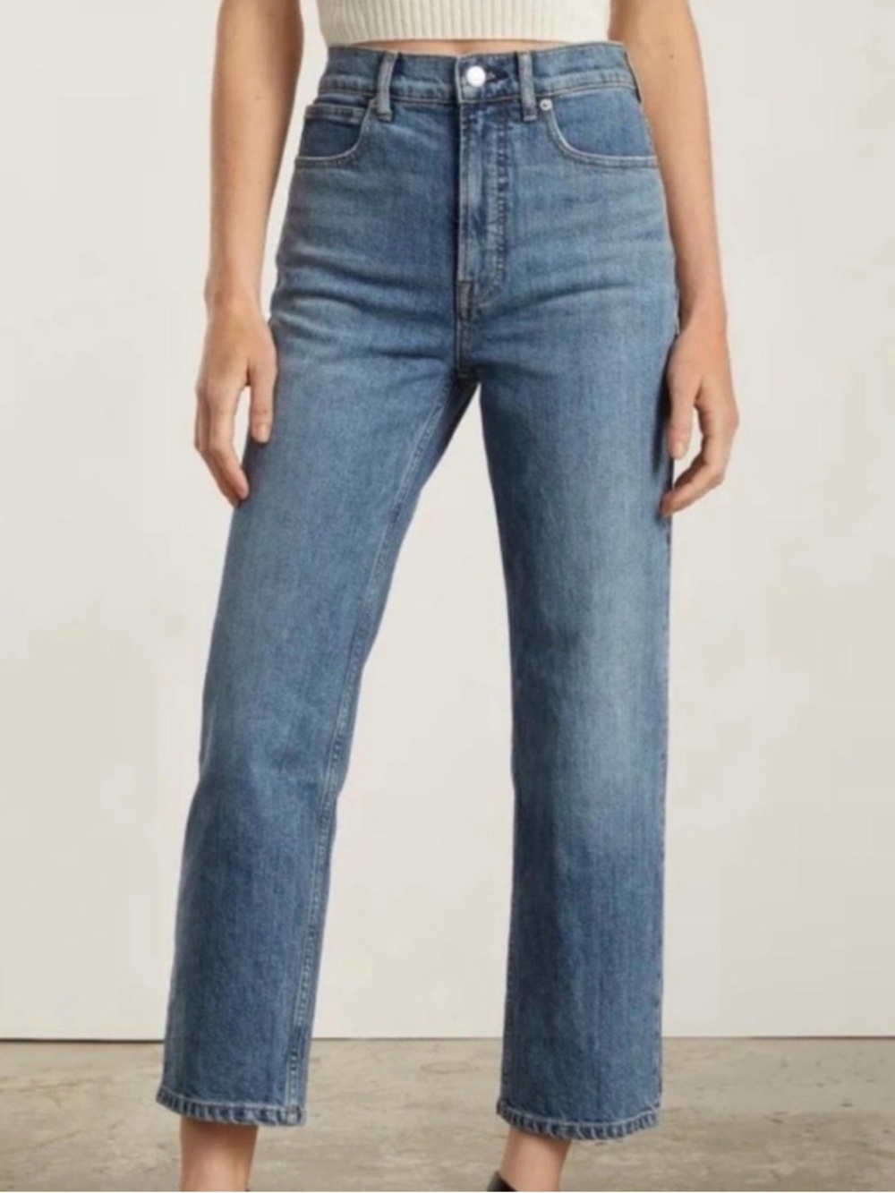 Everlane The 90s Way-High Jean Organic Cotton Button Fly Relaxed Straight Leg 31